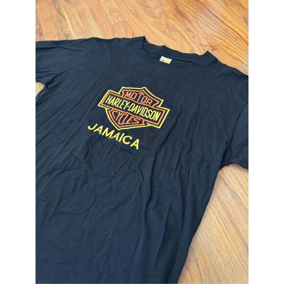 Vintage Island Tees Harley Davidson Jamaica Embroidered Graphic Tee Size XXXL - Picture 3 of 8